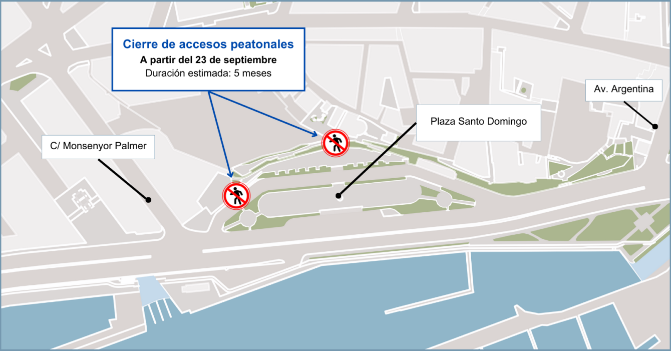 Cierre de accesos peatonales