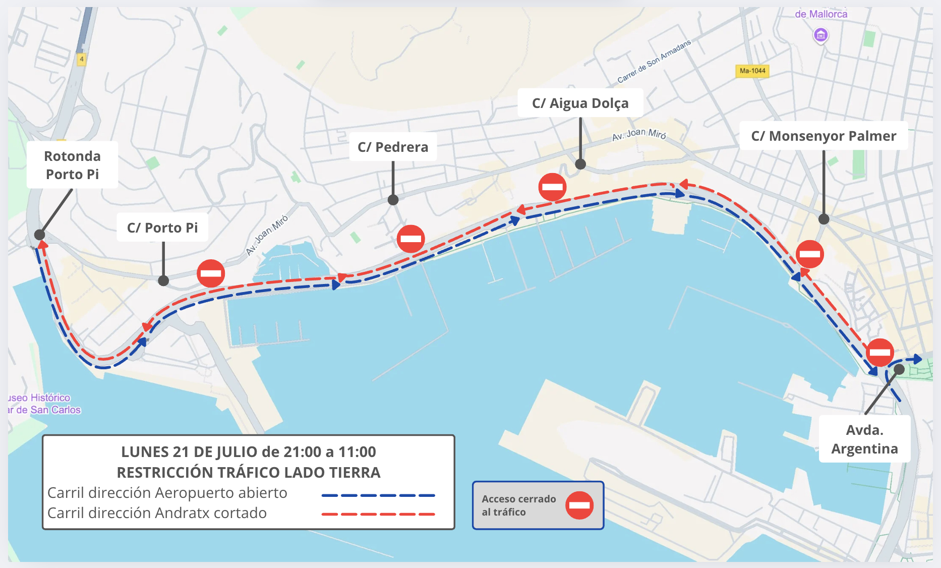 Mapa asfaltado lunes 21 de julio