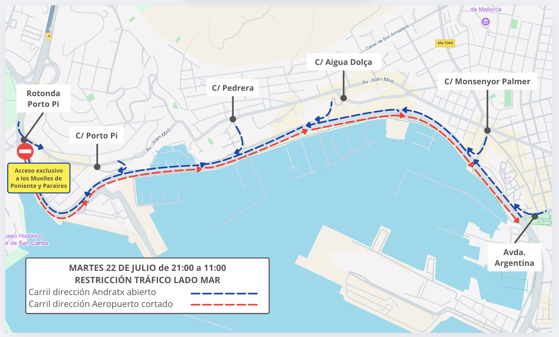 Mapa asfaltado martes 22 de julio