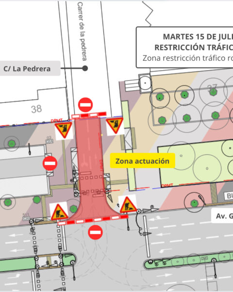 Mapa asfaltado calle Pedrera