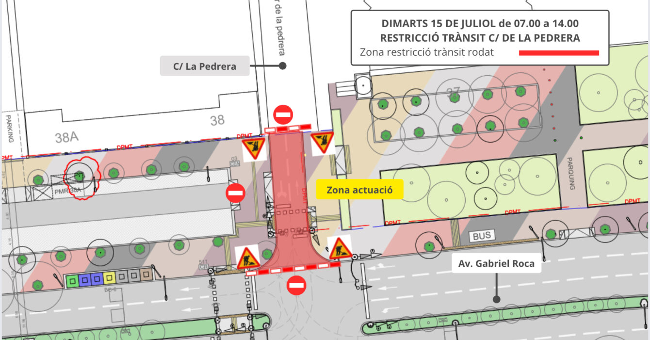Mapa Asfaltat Pedrera